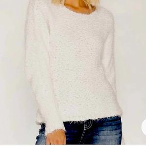 White Medium Fluffy H&M Sweater
